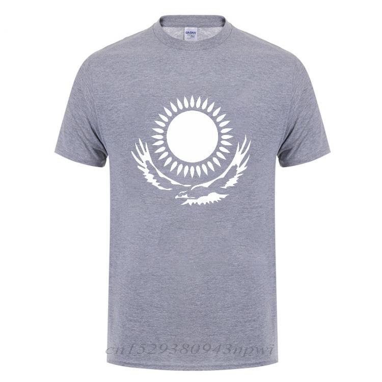 Maglietta Cool Bandiera del Kazakistan Uomo Kazako Estate Manica Corta Girocollo Cotone Novità Divertente Casual Maglietta Maglietta Dropshipping