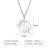 Stainless Steel Shining Sun Pentagram Pendant Necklace Supernatural Dean Statement Box Chain Necklaces Couple Women Men