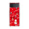 Luxury Case For Samsung Galaxy Z Flip 3 4 5G Funda Z Flip3 Clear PC Hard Shockproof Back Phone Shell Snowman Christmas Cartoon