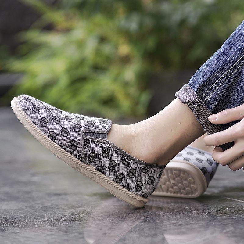 Zomer Ademende Canvas Schoenen Heren Vissersschoenen Heren Casual Instappers