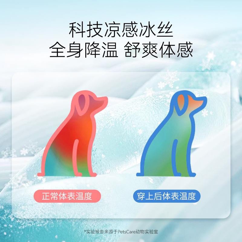 

Summer midsummer bamboo forest dog cool clothes big pockets small dogs can be traced sunscreen cooling heat relief pet clothes XXL (recommended weight 15-10kg) бонді синього кольору