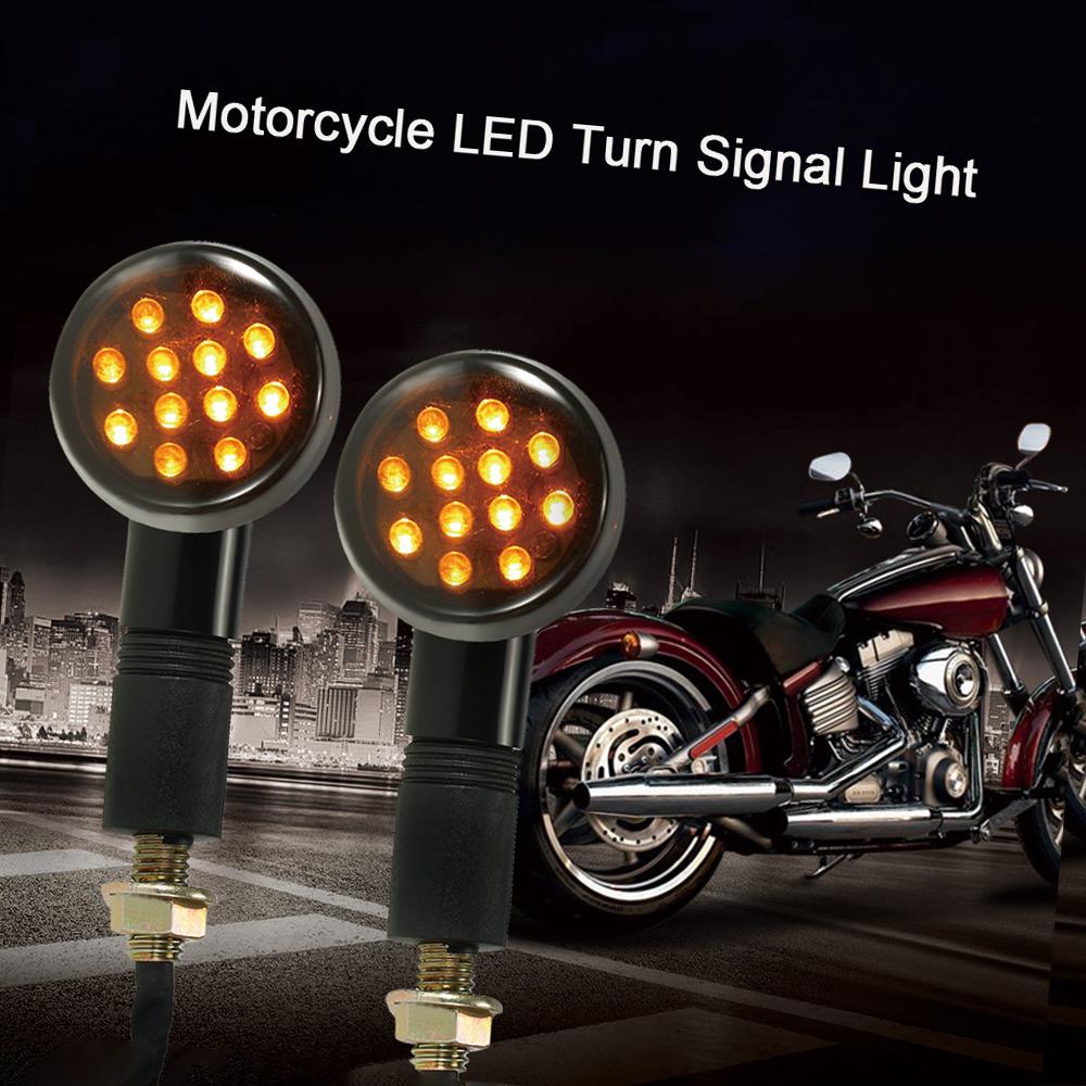 One Pair of Motorcycle LED Turn Signal Light for Cafe Racer Custom Universal