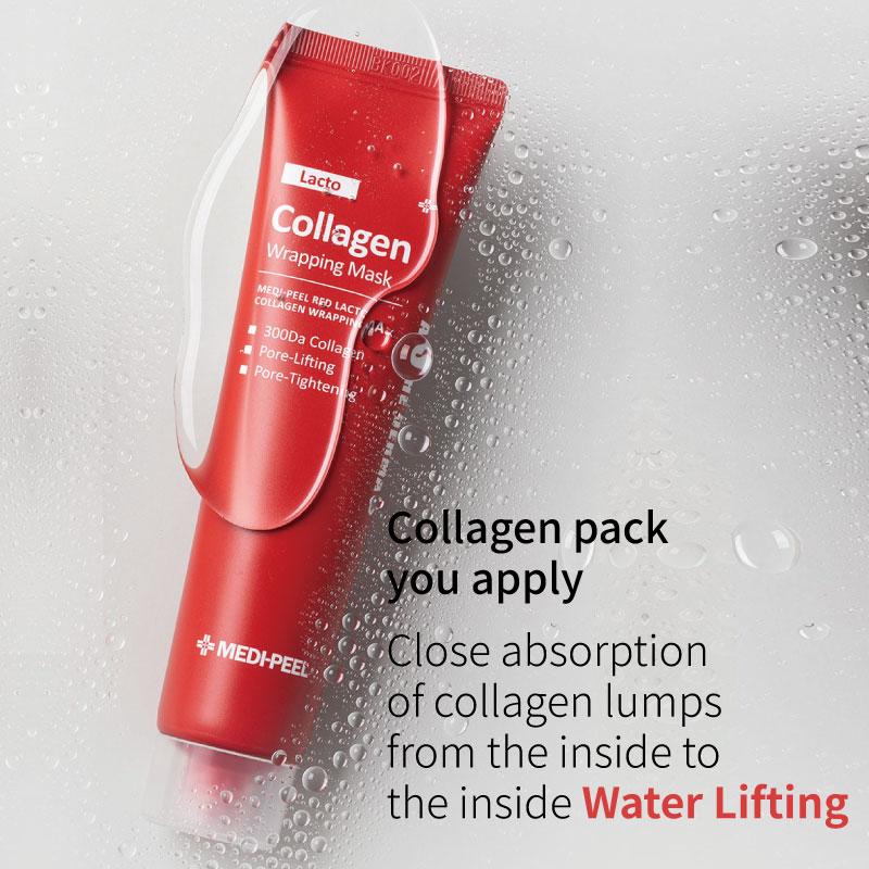 MEDI-PEEL MASQUE ENVELOPPANT LACTO COLAGÈNE ROUGE 70 ml Crème Anti-Âge Brillant Blanchiment Liftant Élasticité Nutrition