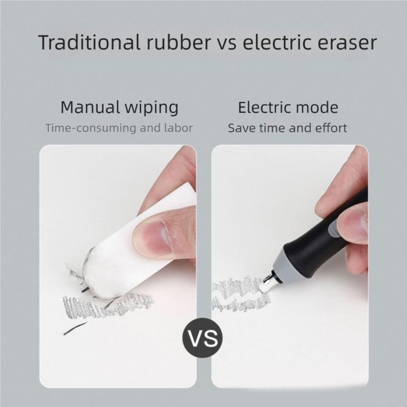 Electric Pencil Eraser with Refills Electric Eraser Kits for Drawing Painting Sketching Drafting School Supplies