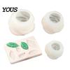 Flexible Flower Mold 4Pcs Silicone Mold, DIY Rose Candle Soap Making Epoxy Resin for Chocolate, Baking Craft Gift