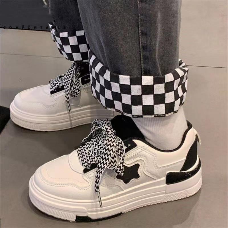 Little White Shoes Children's Spring and Autumn New Ins Thick-soled Versatile Casual Board Shoes