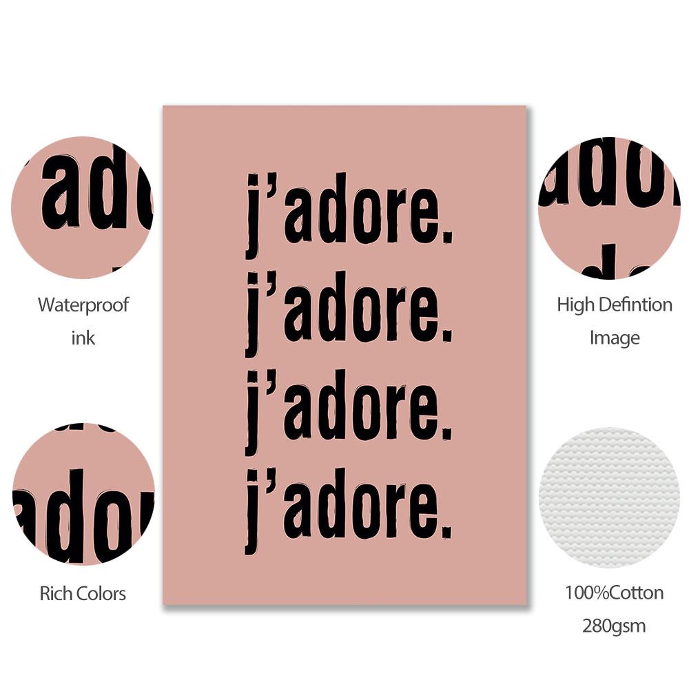 YOUR LOSS BABE Boho Femme Poster Quote Scandi Art Print J'ADORE Canvas Painting Modern Statement Wall Picture Bedroom Home Decor