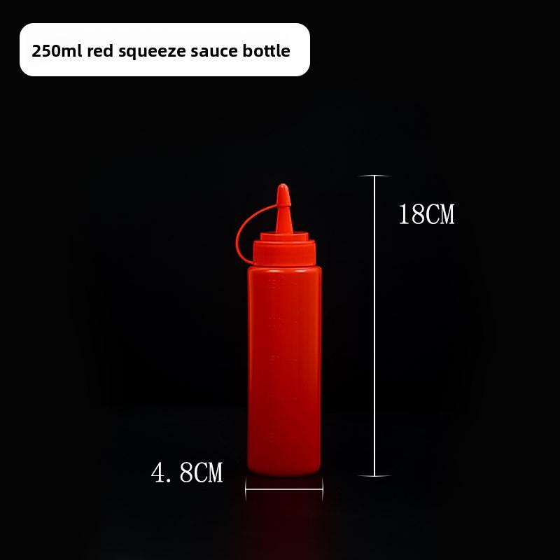 

Thickened Plastic Squeeze Sauce Bottle, Tomato Salad Jam Household Seasoning Bottle, Food-grade Pointed Spout Squeeze Sauce Bottle 250ML красный