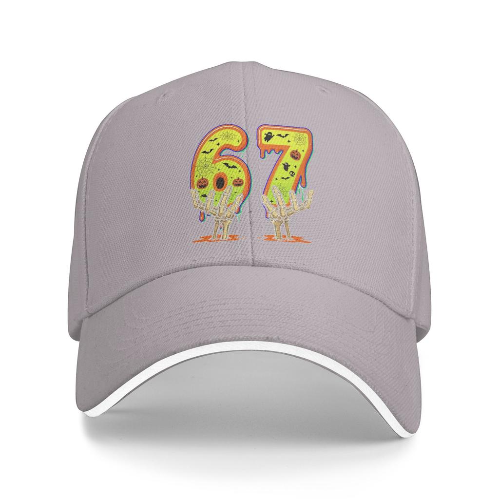 67 Meme Six Seven Halloween Funny Baseball Cap Cool Female Male Trucker Hat Quality Outdoor Gym Baseball Caps Birthday Present
