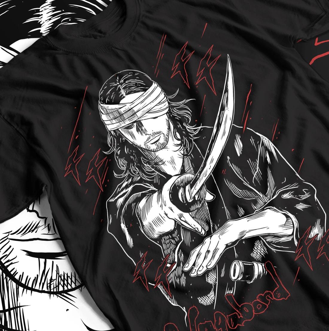 Vagabond T-Shirt Musashi Miyamoto Matahachi Honiden Retro Anime Manga gift Shirt XL