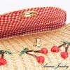 Sac Panier AVANCE, Sac à Chaîne, Sac Bandoulière, Sac à Épaule, Pochette, Cerise, Banane, Pour Femmes (Cerise)