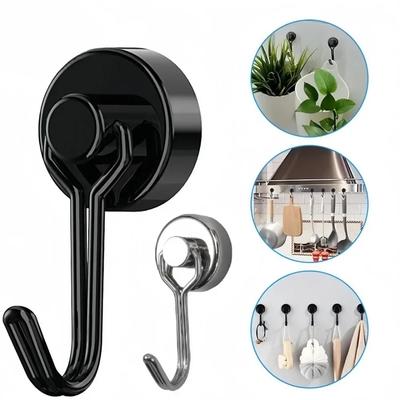 360 Degrees Strong Magnetic Hooks Home Refrigerator Kitchen Key Holder Strong Neodymium Swivel Magnets Hook Kitchen Organizers