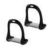Horse Riding Stirrup Stainless Steel NonSlip Pad Equestrian Aluminum Saddle With Painting Black