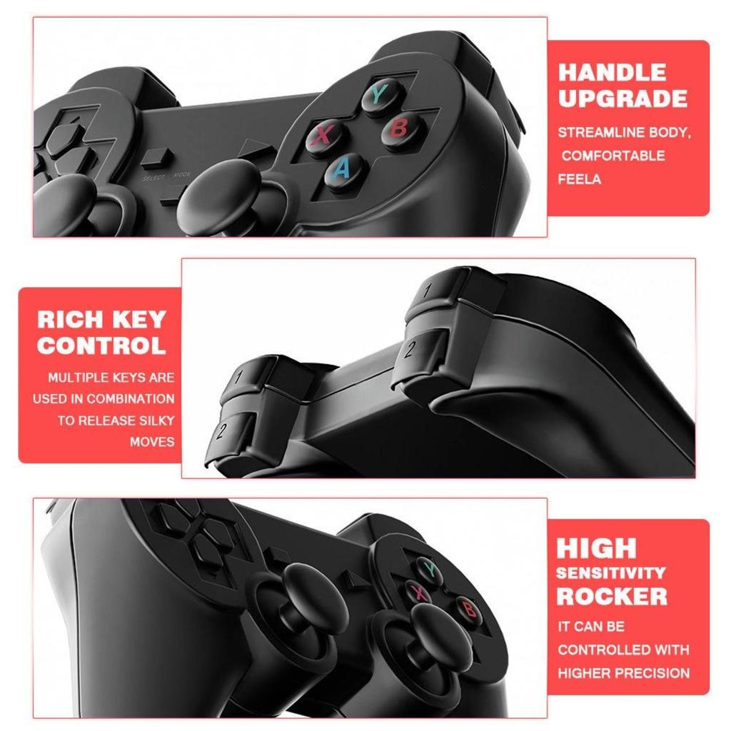 Console di gioco retrò wireless K8 con 40.000 giochi classici integrati, uscita TV HDMI 4K, doppio controller wireless 2.4G, stick di gioco nostalgico 64G