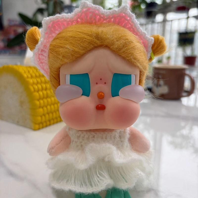 15cm Crybaby Doll Outfit Knit Dress Set Beach Vacation Theme 15-35 Age Collectible Figure