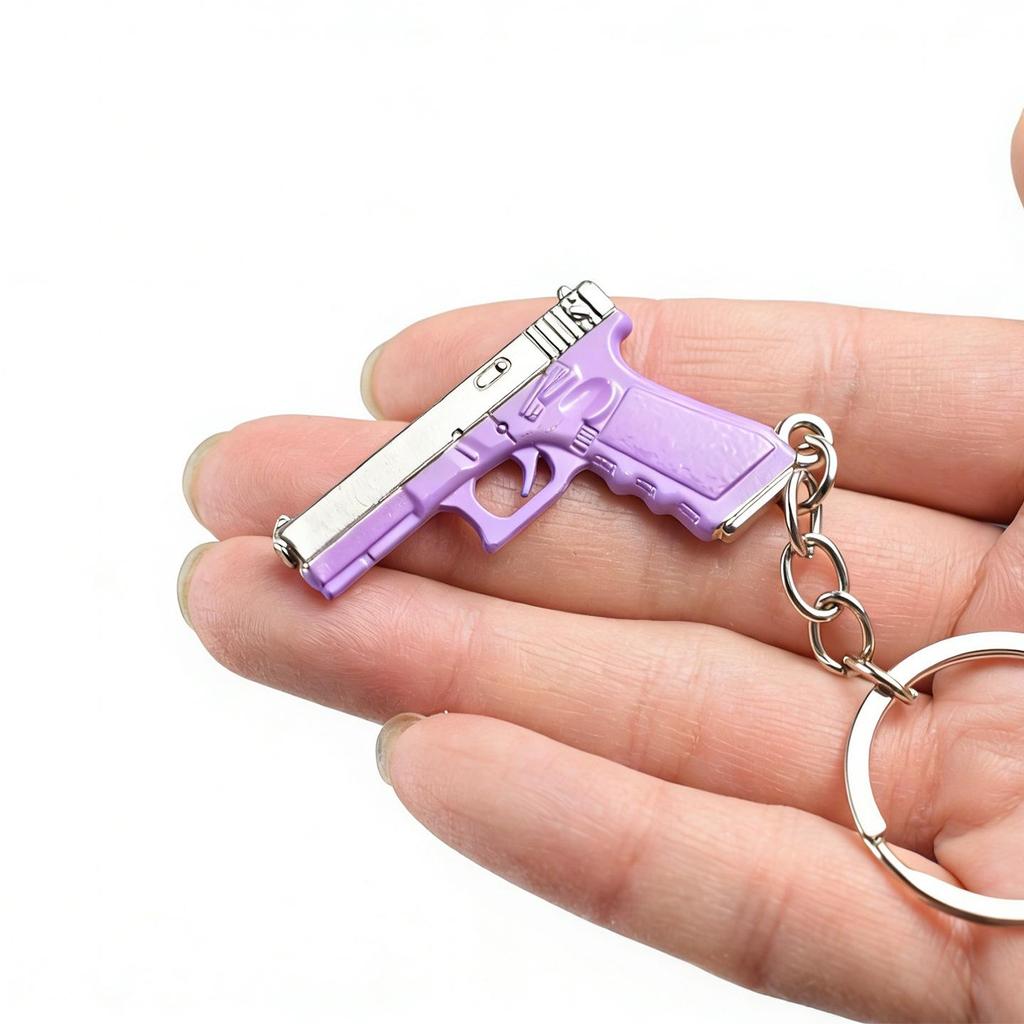 PUBG Mini P18C Lila Legierung Schlüsselanhänger Modell Ornament