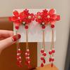 Flower Chinese New Year Headwear Bow Ancient Style Hairpin Simple Hanfu Hairpin  Children