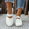 Women‘s Shoes Woven Sports Slip-On Mother.
