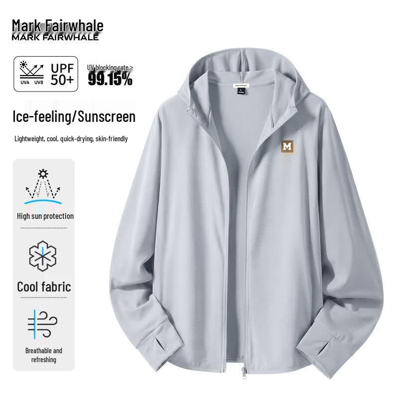 Mark Fairwhale Men s UPF50+ Ice Silk Cooling Sun Protection Hoodie M