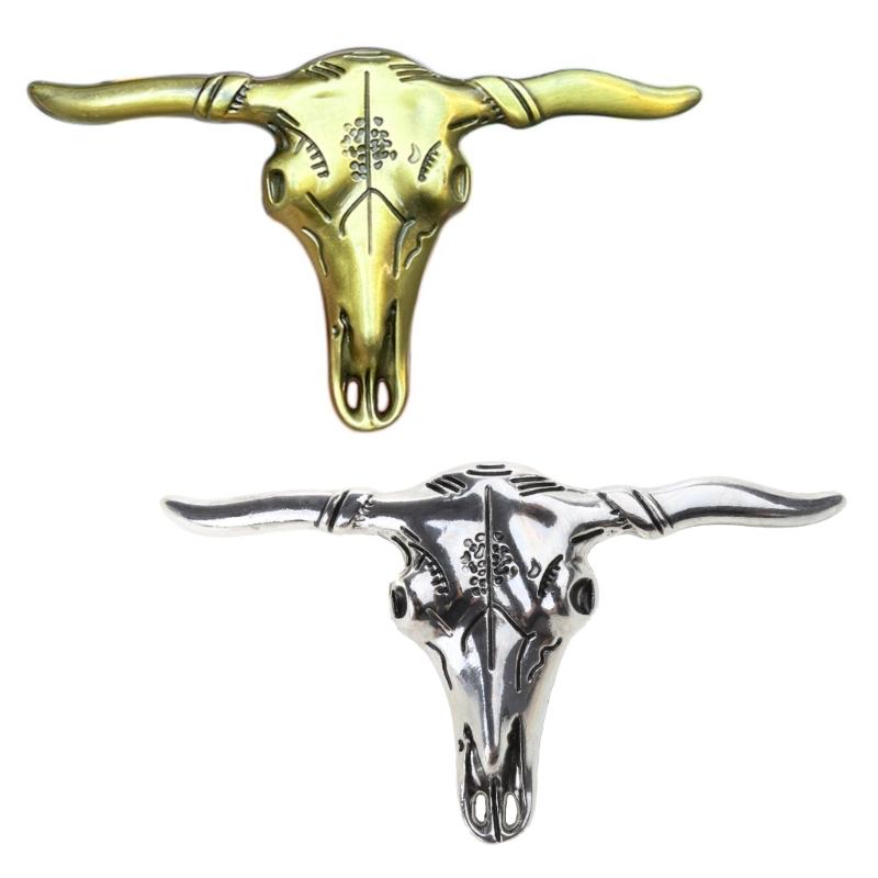 Creatively Bull Skull Buckle Belt DIY Components Western Heavy Rock Style
