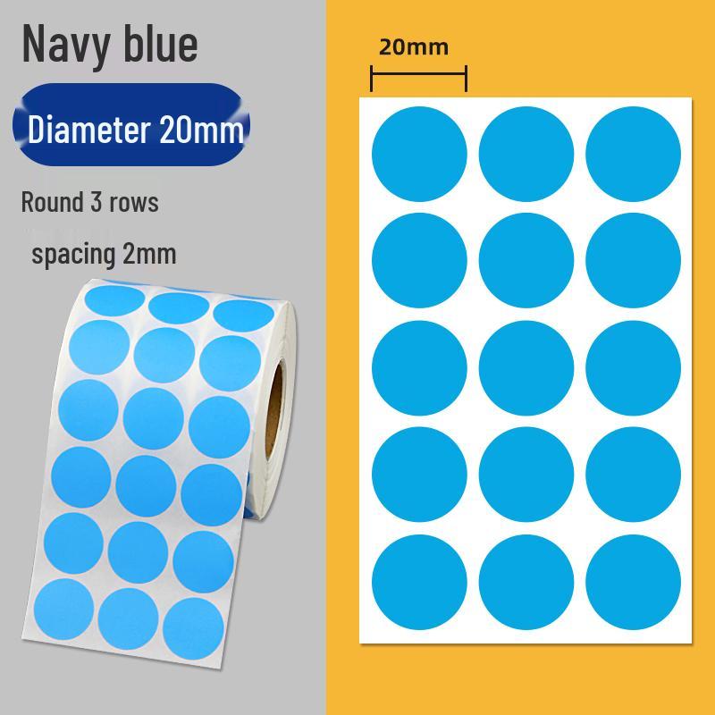 Colorful Self-Adhesive Round Dot Stickers - Writable Small Paper Labels