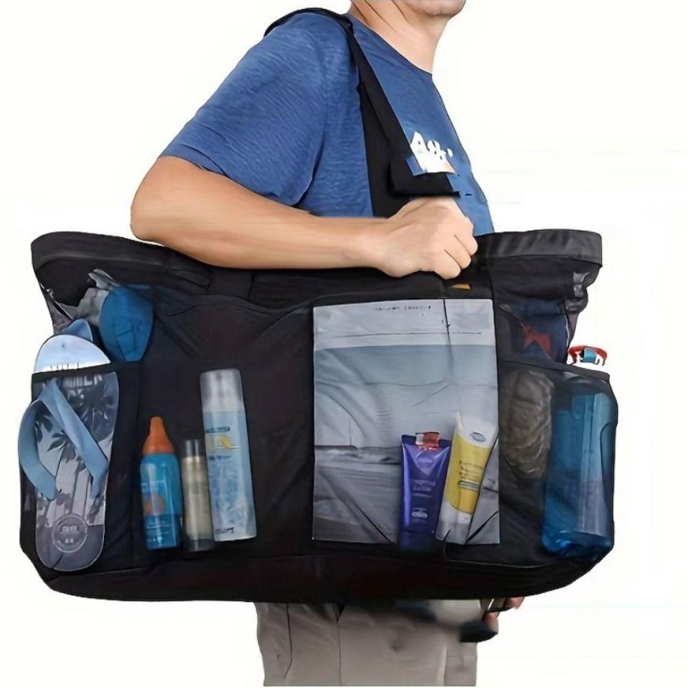 Drawstring Beach Toy Baskets Large-Capacity Portable Bath Storage Bag Swimming синий 959₽