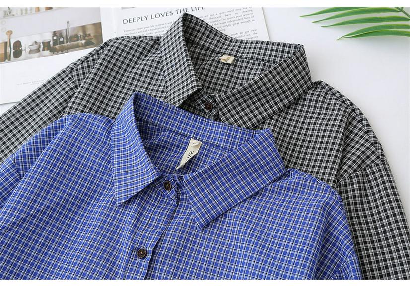 2026 Spring Plus Size Women's Long Sleeve Plaid Shirt Cardigan Fashion Literary Style Jacket