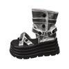 Fashion 8cm Women's Fashion Sexy Roman Sandals Summer Ultra High Heel Wedge Platform Shoes Open Toes Solid Color Sandalias De Mujer