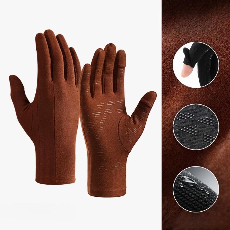Winter ski gloves liner lining men's and women's outdoor riding gloves touch screen non-slip, windproof and cold-proof, velvet to keep warm