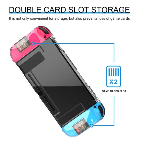 Průhledné ochranné pouzdro Úplný ochranný kryt Anti-Shock Anti-Scratch Snadné plug-in Base Shell Nintendo Switch