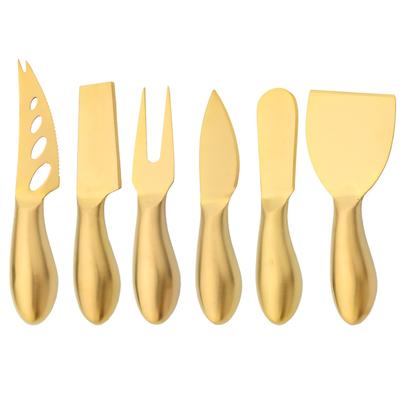 Käsemesser-Set mit mattiertem Edelstahlgriff, Mini-Käsemesser, Buttermesser, Schneidemesser, Pizzaschneider, Backkäsemesser
