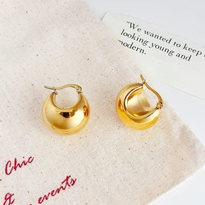 Metal Irregular Earrings European and American Retro Temperament Versatile Earrings Earrings