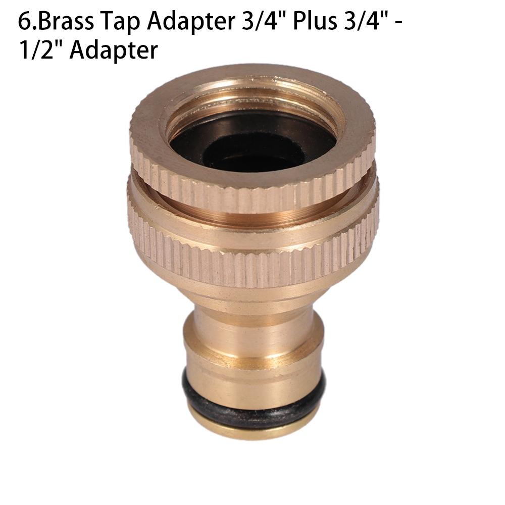 

Прочный латунный адаптер для шланга мойки высокого давления 3/4 1/2 резьбовой универсальный соединитель шланга к крану Шланговый кран для шланга крана Сад