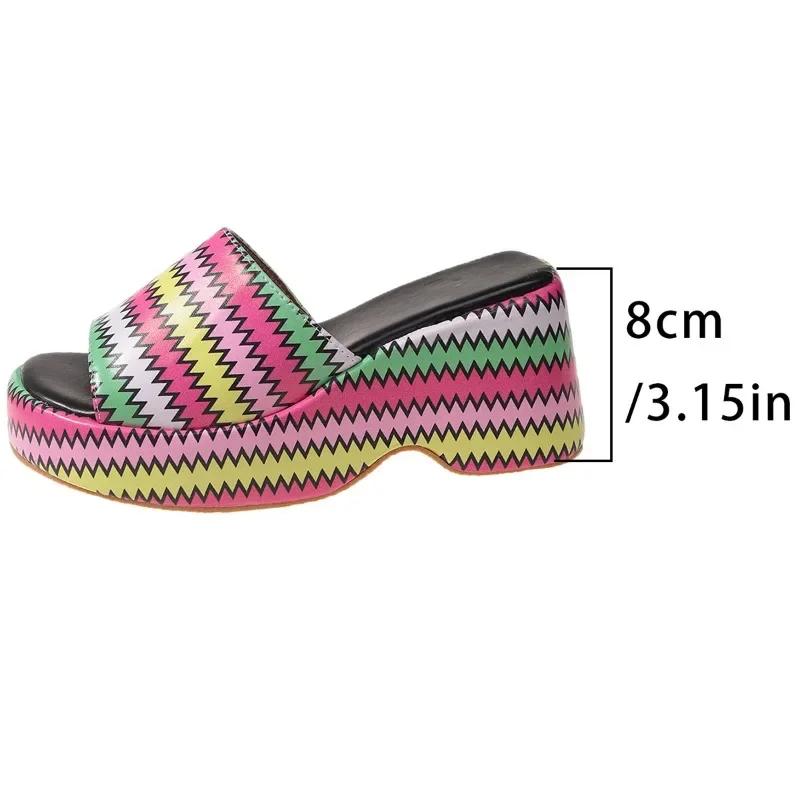Fashion Large Size Women Shoes 2024 Summer New Ladies Slippers Fashion Designer Thick Soled Slippers Outdoor Beach Comfortable Slippers