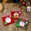 Christmas Cartoon Candy Bag Santa Claus Snowman Brushed Non-woven Apple Bag Cute Handbag Christmas Cookie Gift Wrapping Supplies