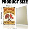 Vintage Metal Tin Sign BBQ Kitchen Decor Retro Wall Art 8x12 Rustic Cafe Bar Home