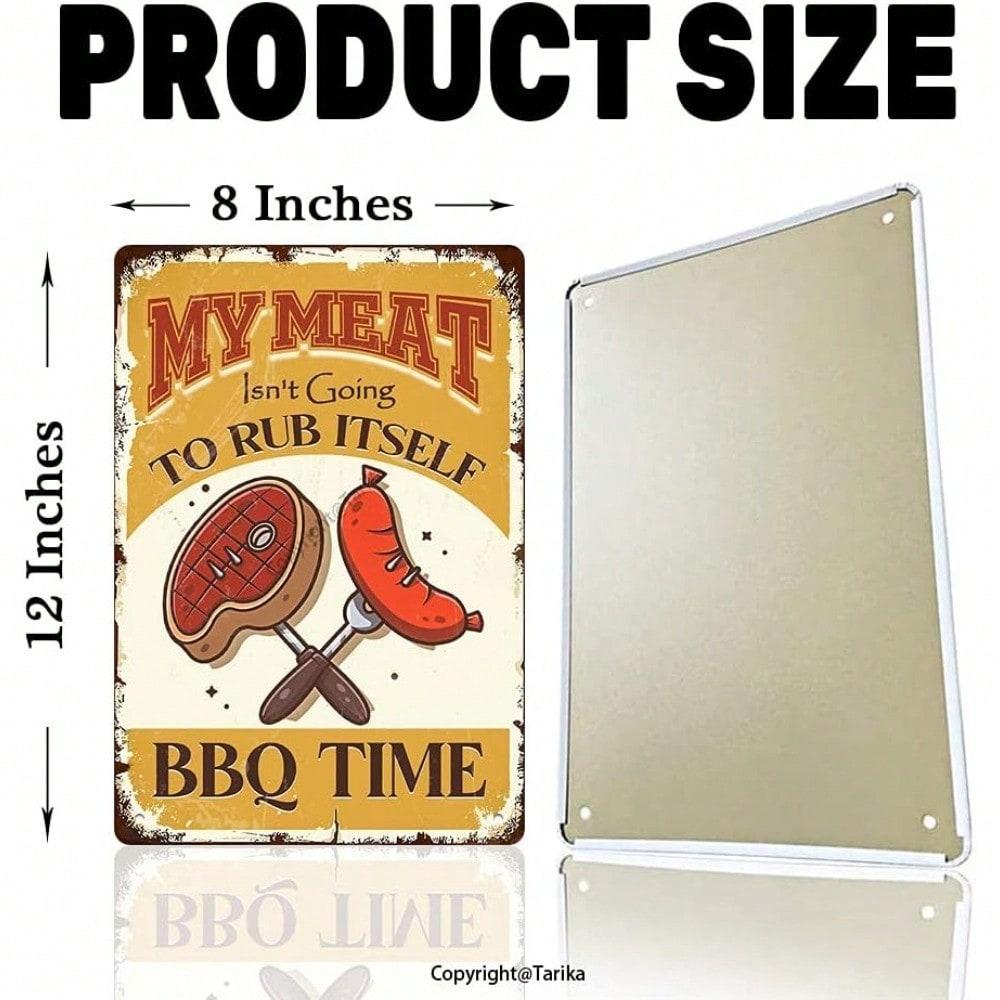 Vintage Metal Tin Sign BBQ Kitchen Decor Retro Wall Art 8x12 Rustic Cafe Bar Home
