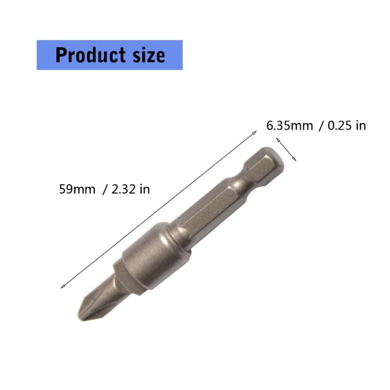Pack Of 5 Magnetic Bits Tool Heavy Duty Steel Design Smooth Surfaces For Comfortable Grip Enhancing Torques Resistance