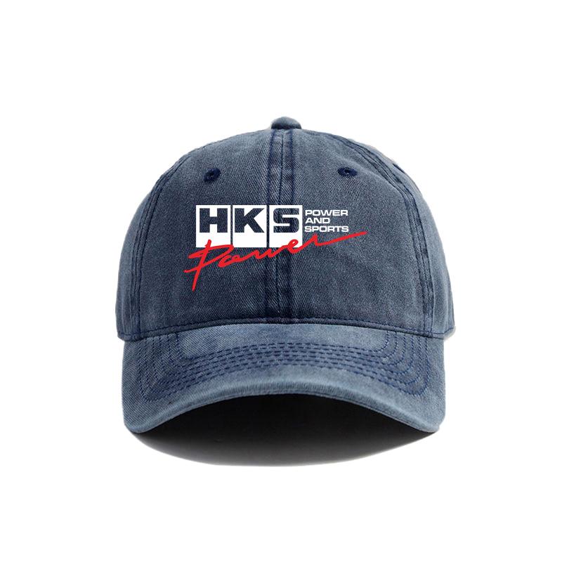 HKS Power and Sports Baseball Cap Distressed Hats Cap Unisex Retro Outdoor Summer Adjustable Dad Hat MZ