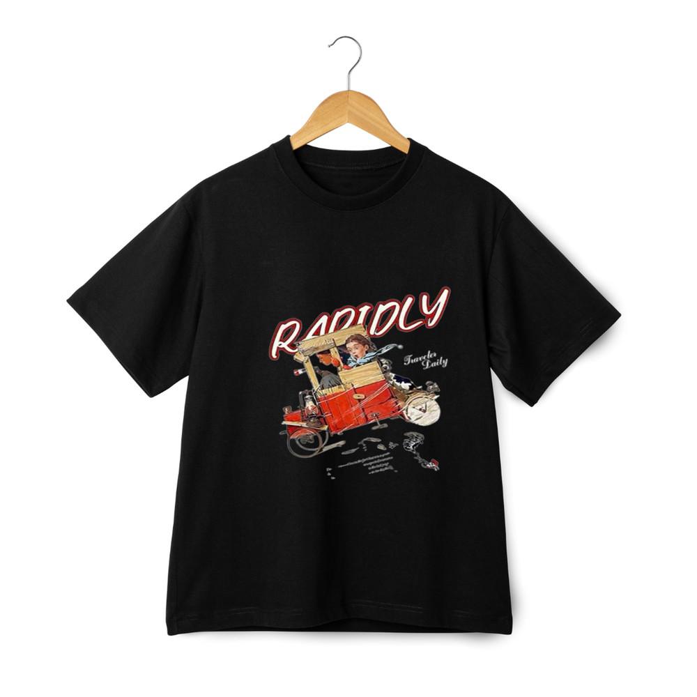 

Rapidly Travel Daily Cartoon Car Graphic Unisex Tee M