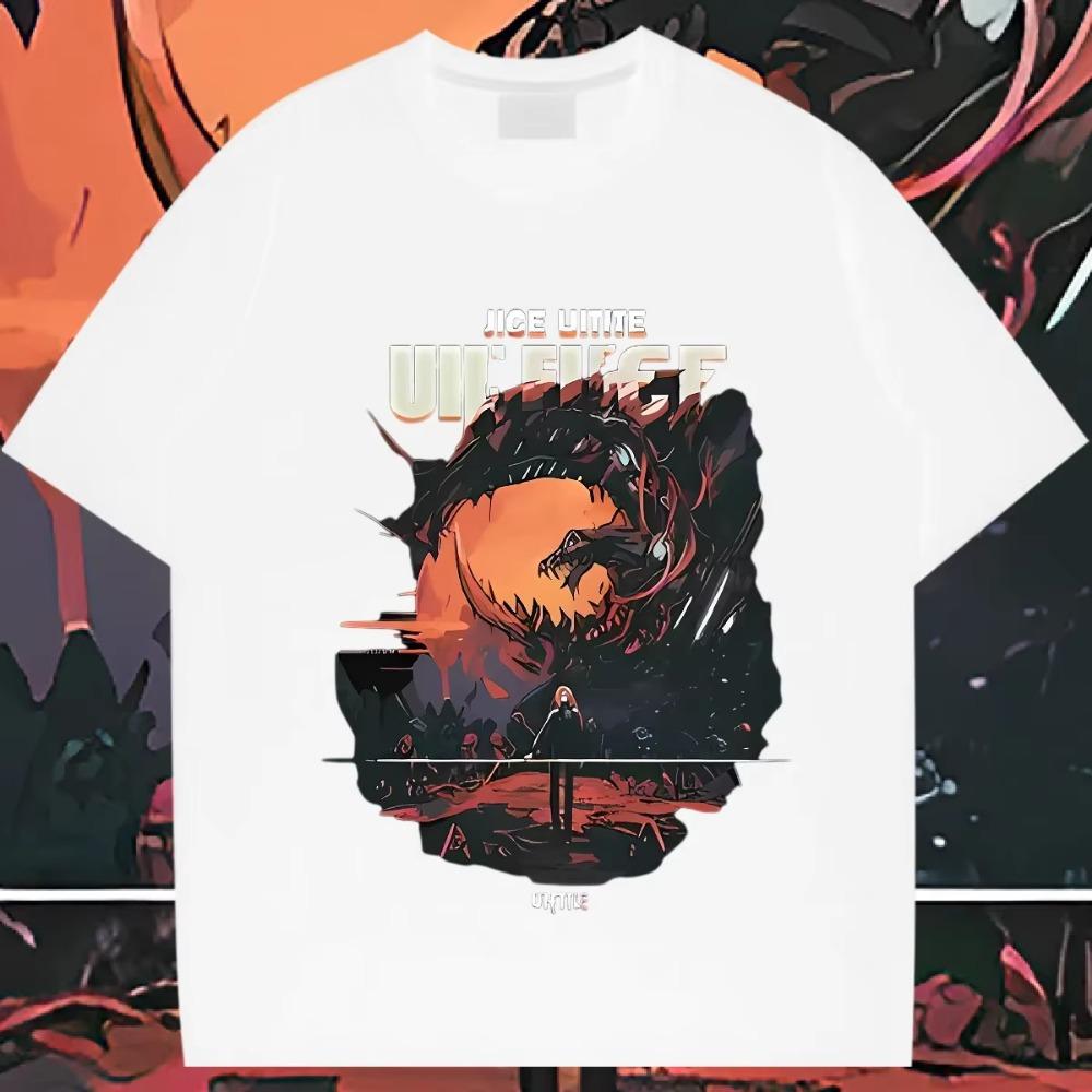 

Рубашка Doomsday Wilderness Большого размера Футболки из молочного волокна Мужская одежда в стиле рэп Футболка с HD-принтом Повседневные топы оверсайз S белый