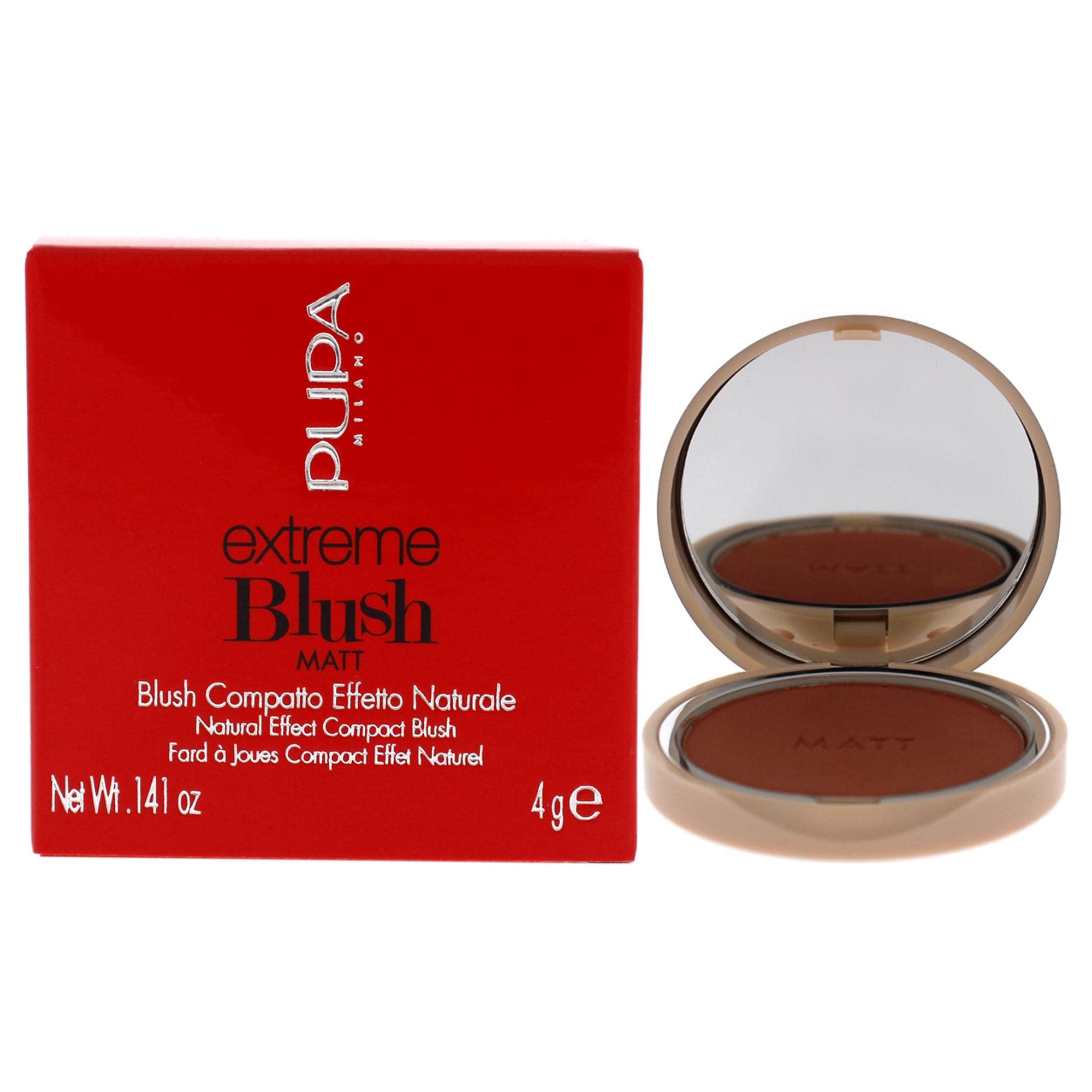 Pupa Milano Extreme Blush Matt Natural Effect Compact Blush 002 Pop Brown 4gm