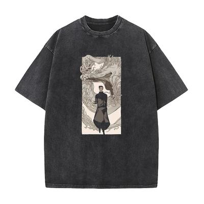 Hot Anime Jujutsu Kaisen Geto Suguru Graphic Vintage Tshirt Men Manga Cotton T-shirts Vintage Washed Tee Harajuku Male T Shirt