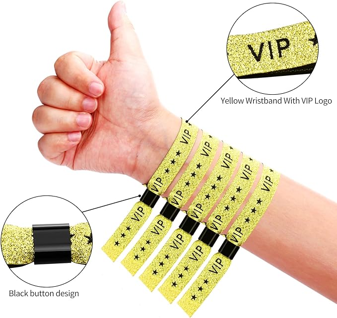 50/100pc VIP Wristbands Party Wristbands Cloth Wristbands Armbands for Events VIP Bracelets Wedding Party Events Concerts Fairs
