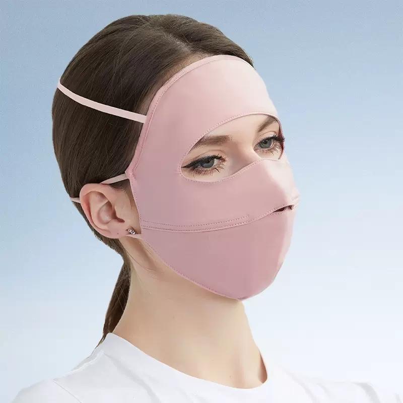 Concise Design Women's Face Gini Sunscreen Mask All-round UV Protection Sunshade Mask Uesd for Women Summer Protecting Face