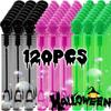120/6 Stück Halloween Seifenblasenflaschen Totenkopf Geist Leere Seifenblasenstäbe DIY Halloween Party Dekoration Zubehör Kinderspielzeug Geschenke