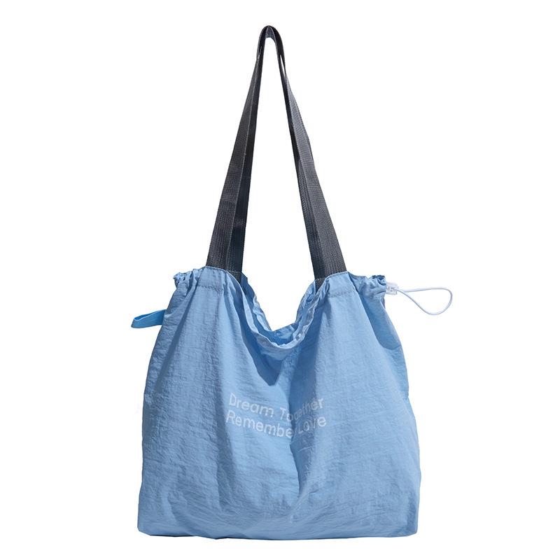 2026 Casual Large Capacity Canvas Drawstring Shopping Bag for Students