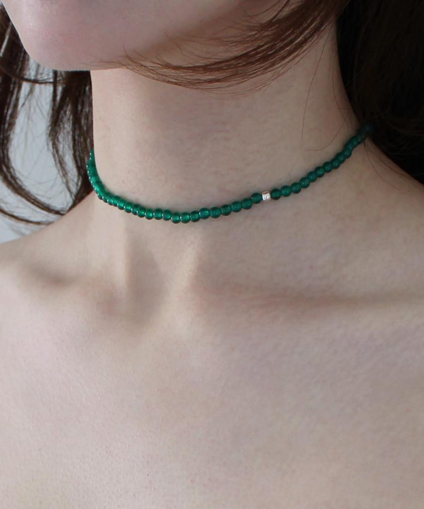 Chorock Dot Necklace (Green Onyx)