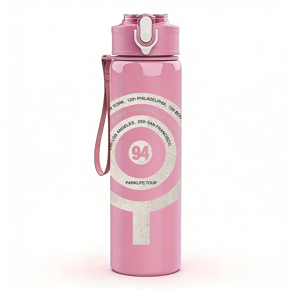 PC Target Circle Minimalist Line Art Print 750ml colorful plastic sports water bottle leakproof pop up lid with straw for outdoor work home use