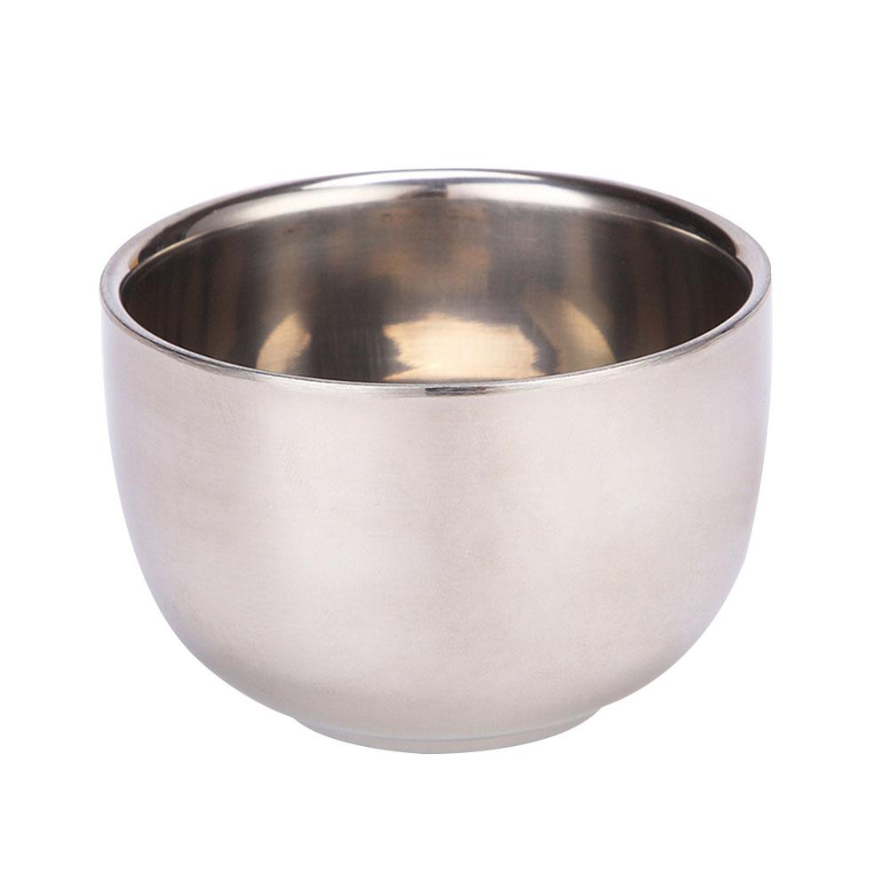 

Миска для бритья с ручкой из нержавеющей стали, кисти для бороды из барсучьей шерсти, парикмахерские инструменты для усов Single bowl 6727-1#0